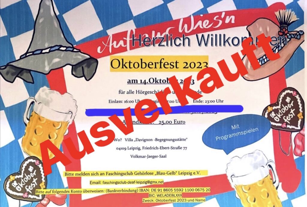 Oktoberfest ausverkauft
